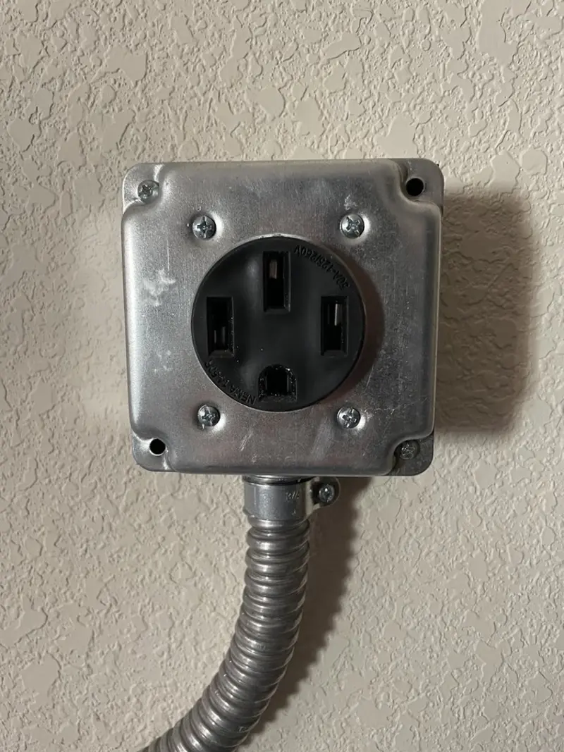 NEMA 14-50 outlet installed for Electrical Panel Upgrade in Tustin